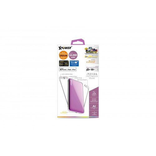 Xpower PD10A Type-C PD & QC Power Bank (Purple)